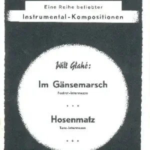 Begrenztes Angebot Im Gänsemarsch und Hosenmatz: für Salonorchester