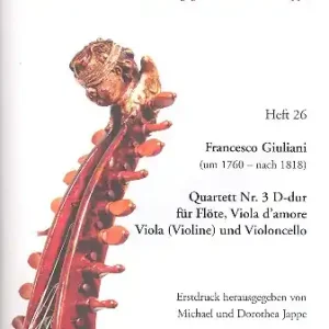 Aktuell Quartett D-Dur Nr.3 für Flöte, Viola d'amore, Viola (Violine) und Violoncello