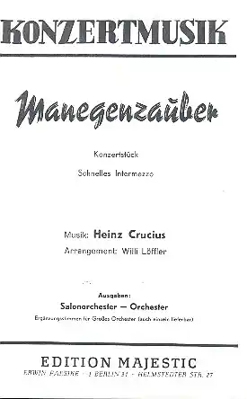 Neu Im Sortiment Manegenzauber: Konzertstück für Salonorchester