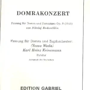 Ausverkauf Konzert B-Dur für Domra und Zupforchester