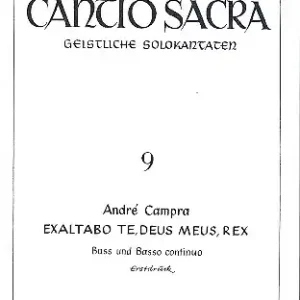 Begrenztes Angebot Exaltabo te deus meus rex für Baß und Bc