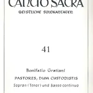 Beliebt Pastores dum custodistis für Sopran (Tenor) und Bc