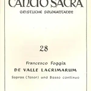 De valle lacrimarum für Sopran (Tenor) und Bc Preisknaller