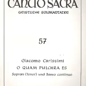 O quam pulchra es für Sopran (Tenor) und Bc Finale Aktion