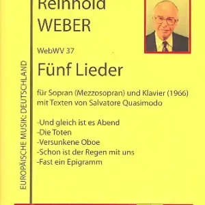 5 Lieder WebWV37 für Sopran (Mezzosopran) und Klavier (it) Nur Für Kurze Zeit