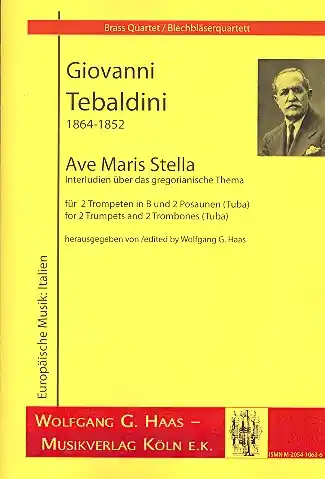 Expressversand Ave maris stella für 2 Trompeten und 2 Posaunen