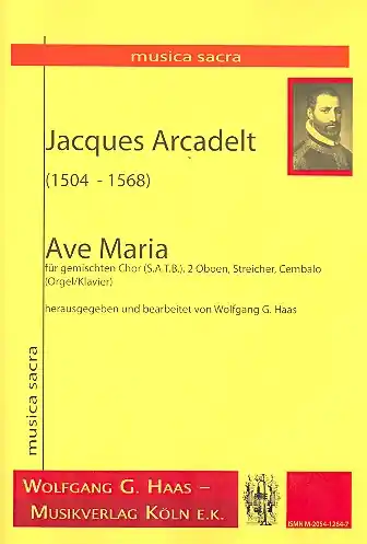 Ave Maria für gem Chor, 2 Oboen, Streicher und Cembalo (Klavier/Orgel) Jetzt Kaufen