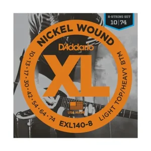 D'Addario EXL140-8 Nickel E-Gitarre 8-Saiter 010-074 Markenprodukt
