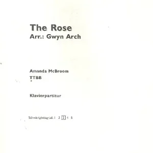 Jetzt Bestellen The Rose für Männerchor und Klavier