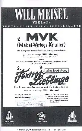 Meisel-Verlags-Knüller und Foxtrot-Lieblinge: für Salonorchester Finale Aktion