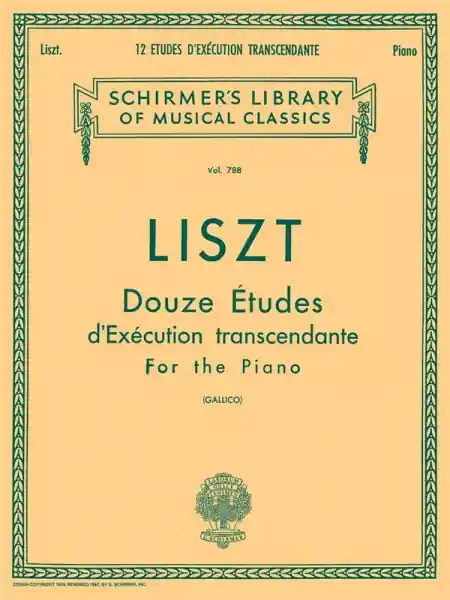 Schneller Versand 12 études d'exécution transcendante por piano