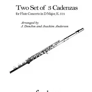 2 Set of 3 Cadenzas for flute concerto in D Major KV314 for flute Mega-Angebot
