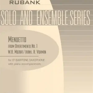Aktuell Menuetto from divertimento no.1 for baritone saxophone and piano