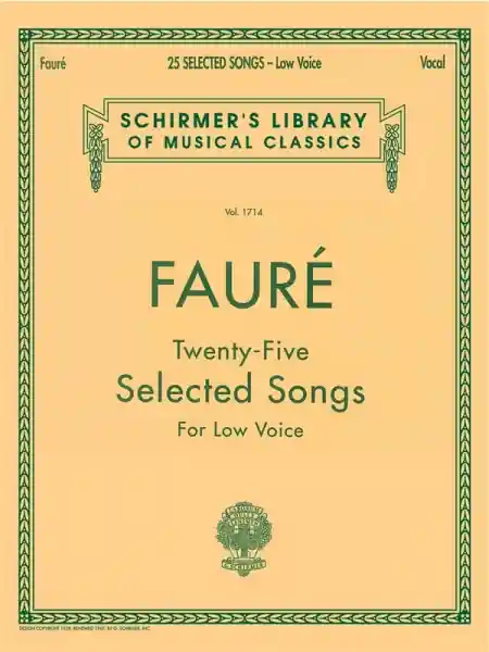 25 selected Songs for low voice and piano (en/fr) Nur Heute
