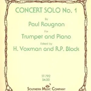 Concert solo no.1 for trumpet and piano Zertifiziert