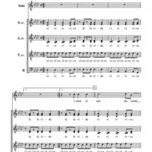 Sale Viva la Vida for solo, mixed chorus (SSSAAATTB) a cappella