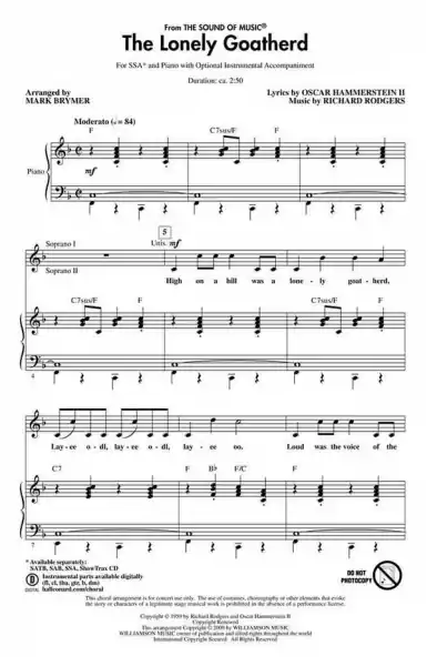 Schneller Versand The lonely Goatherd für Frauenchor und Instrumente