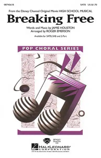 Breaking free for mixed chorus (SATB) and piano, score Billig