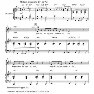 Rainy Days and Mondays for mixed chorus and piano Neuheit