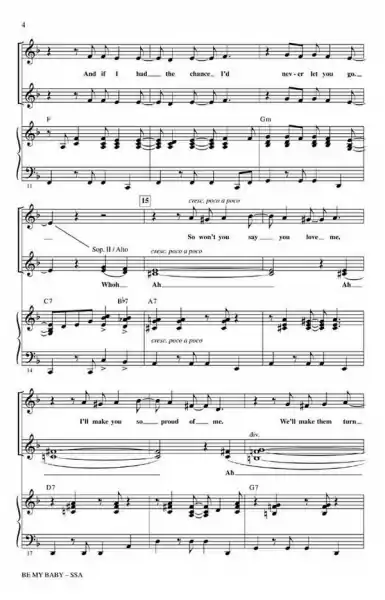 Kracherpreis Be my Baby for female chorus and piano score