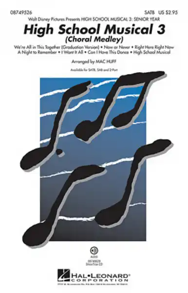 Knallerangebot High School Musical vol.3 (Medley) for mixed chorus (SATB) and piano