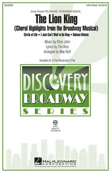 Begrenztes Angebot The Lion King (Broadway Musical - Medley) for mixed chorus (SAB) and piano