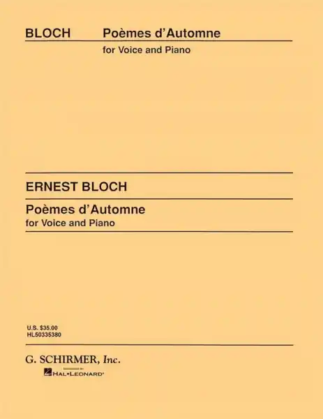 Poèmes d'automne for voice and piano Kostenloser Rückversand