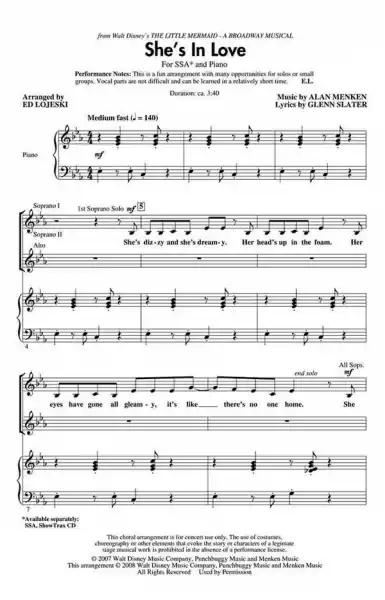 Bestseller She's in Love for female chorus and piano