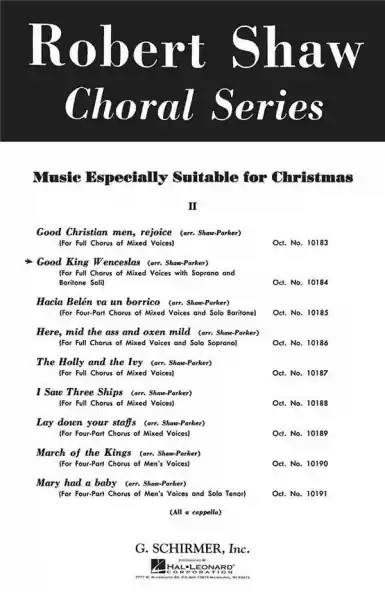 Mega-Angebot Good King Wenceslas for soloists and mixed chorus a cappella