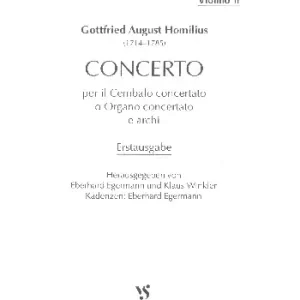 Concerto per il cembalo concertato o organo concertato e archi für Cembalo (Orgel) und Streicher Zertifiziert