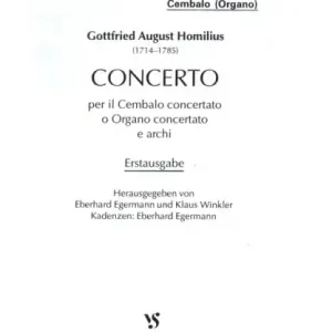 Concerto per il cembalo concertato o organo concertato e archi für Cembalo (Orgel) und Streicher Kracherpreis