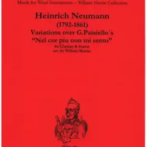 Variations over G. Paisiello's "Nel cor piu non mi sento" for clarinet and guitar Neue Ware