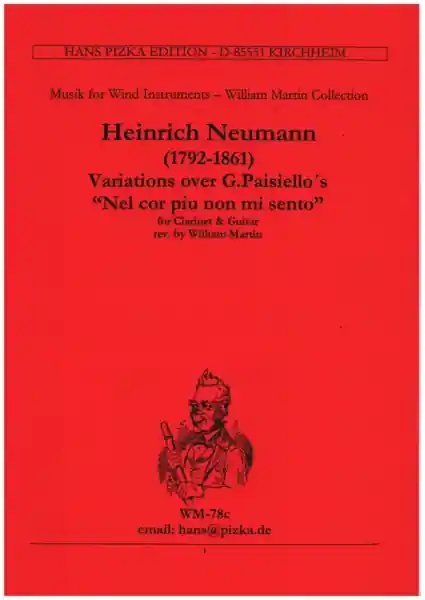 Variations over G. Paisiello's "Nel cor piu non mi sento" for clarinet and guitar Neue Ware