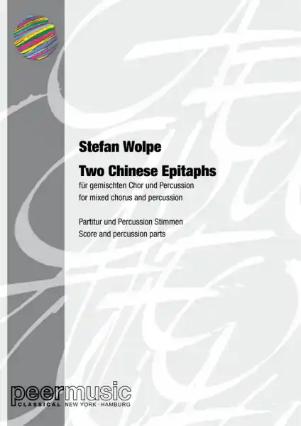 2 Chinese Epitaphs op.25 für gem Chor und Schlagzeug Geprüft