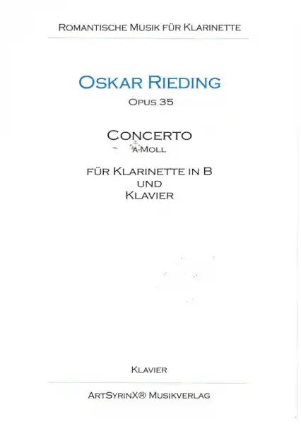 Garantierte Lieferung Concerto a-Moll op.35 für Klarinette und Klavier