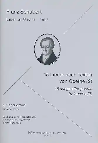Sichere Zahlung 15 Lieder nach Texten von Goethe Band 2 für Tenor und Gitarre