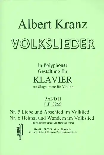 Volkslieder Band 2 für Gesang, Violine und Klavier Must-Have