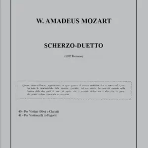 Sonderaktion Scherzo-Duetto per 2 violini (oboi o clarini) partitura