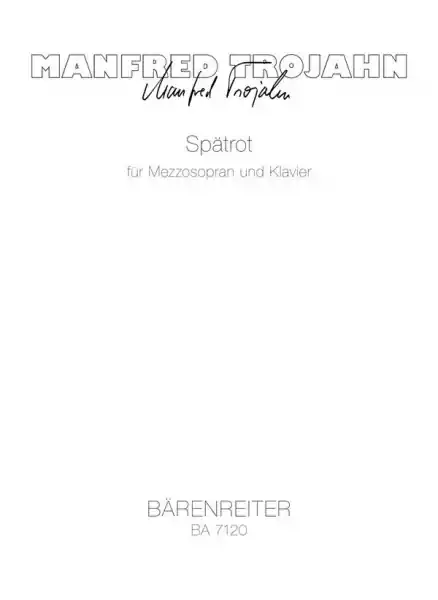 Günstig Spätrot für Mezzosopran und Klavier