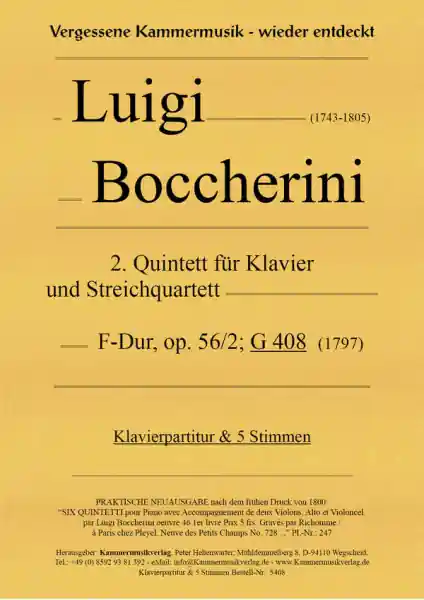Wochenendangebot Quintett F-Dur op.56,2 G408 für Klavier und Streichquartett