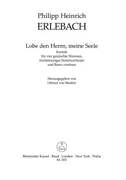 Knallerangebot Lobe den Herrn meine Seele für gem Chor, Streichorchester und Bc