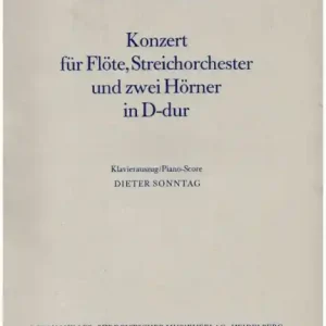 Konzert D-Dur für Flöte und Kammerorchester für Flöte und Meistverkauft