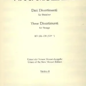 3 Divertimenti KV136-138 für Streicher Super-Preis