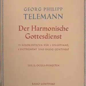 Abverkauf Der harmonische Gottesdienst Band 2 72 Solokantaten für eine Singstimme,