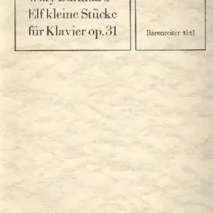 11 kleine Stücke op.31 für Klavier Sale