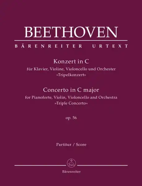 Konzert C-Dur op.56 für Klavier, Violine, Violoncello und Orchester Preisreduziert