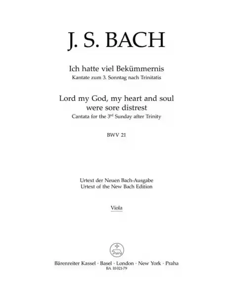 Jetzt Bestellen Ich hatte viel Bekümmernis Kantate Nr.21 BWV21