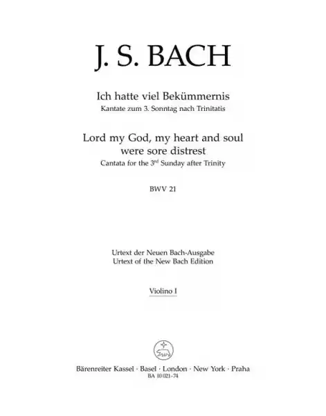 Ich hatte viel Bekümmernis Kantate Nr.21 BWV21 Schnäppchen