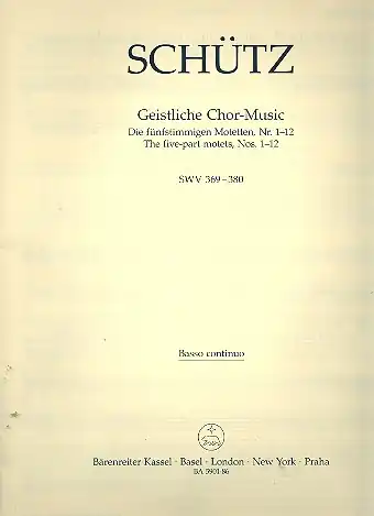 Die 5-stimmigen Motetten Nr.1-12 SWV369-380 für gem Chor a cappella Echt