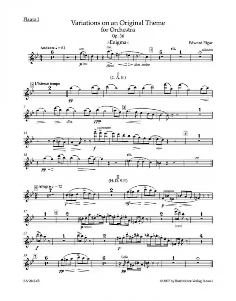 Gratis Versand Enigma-Variationen op.36 für Orchester
